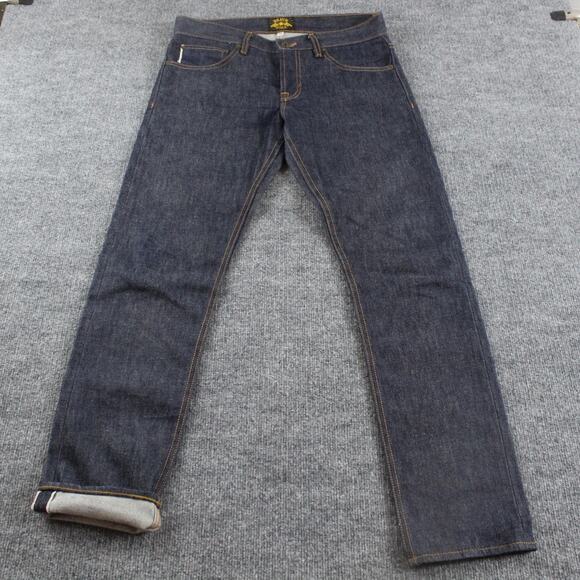 Men's Straight Jeans - Dark Blue - Picture 1 of 15